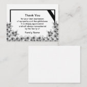 Black Lily Flower Dank je kaart Notitiekaartje (Voorkant / Achterkant)