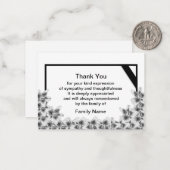 Black Lily Flower Dank je kaart Notitiekaartje (Voorkant / Achterkant in situ)