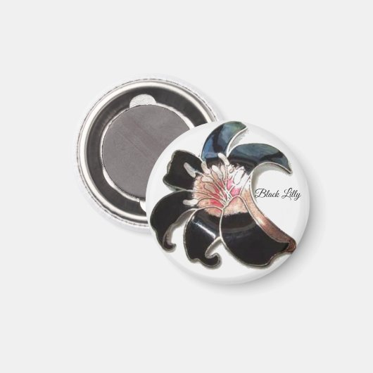 "Black Lily" Magneet (Voorkant / Achterkant)