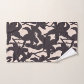 Black Lily Silhouette Bad Handdoek (Handdoek)