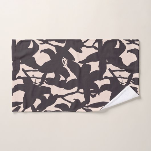 Black Lily Silhouette Bad Handdoek (Handdoek)