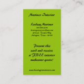 Black Lime Green Damask Visitekaartjes