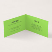 Black Lime Green & Grey Hang Label Visitekaartje (Binnen)