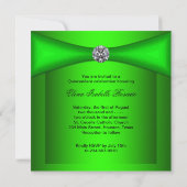 Black Lime Green Qiunceanera Kaart (Achterkant)