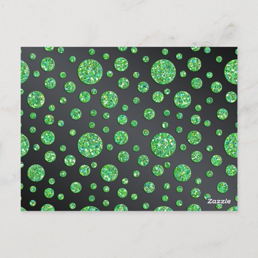 Black Limoen Polka Dots Table Number Briefkaart (Achterkant)