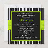 Black, Limoen, White Sweet 16 Invitation FAUX Blin Kaart (Achterkant)