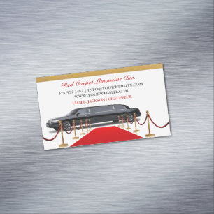 Black Limousine Driver Magnetisch Visitekaartje