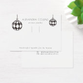 Black Line Art Bauble Festive Hairclip Display Visitekaartje (Bureau)