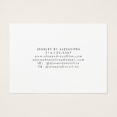 Black Line Art Bauble Festive Hairclip Display Visitekaartje (Achterkant)