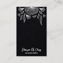 Black Line Art Kaarten voor verpakkingsdoeleinden Visitekaartje