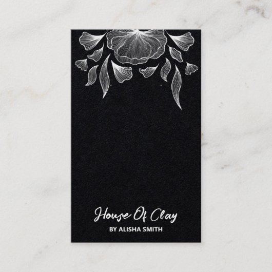 Black Line Art Kaarten voor verpakkingsdoeleinden Visitekaartje (Voorkant)
