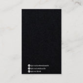 Black Line Art Kaarten voor verpakkingsdoeleinden Visitekaartje (Achterkant)