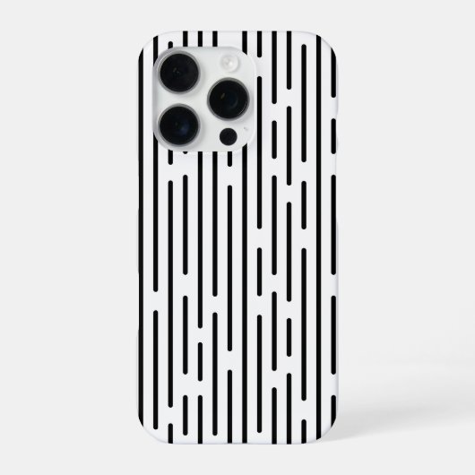 Black Line Geometric Pattern iPhone Hoesje (Achterkant)