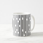 Black Line Geometric Pattern  Koffiemok (Voorkant rechts)