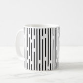 Black Line Geometric Pattern  Koffiemok (Voorkant links)
