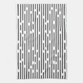 Black Line Geometric Pattern Theedoek (Verticaal)