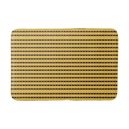 Black Line Pattern Bathmat Badmat (Voorkant)