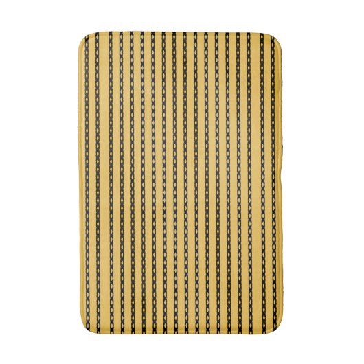 Black Line Pattern Bathmat Badmat (Voorkant Verticaal)
