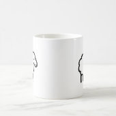 Black Line Sheep – Cozy Animal Ink Design on Koffiemok (Center)