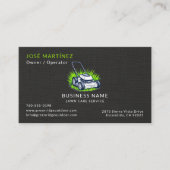 Black Linen Green Lawn Care Service Professional Visitekaartje (Voorkant)