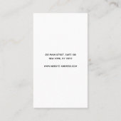 Black Linen Signature Script Earning Display Visitekaartje (Achterkant)