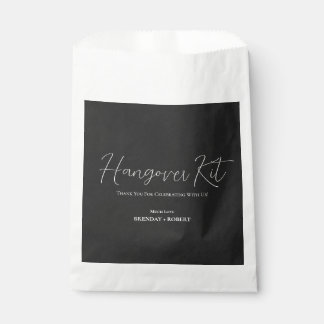 Black linen Simple Script Hangover Recovery Kit Bedankzakje