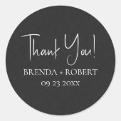 Black linen Simple Script Welcome Sticker (Voorkant)