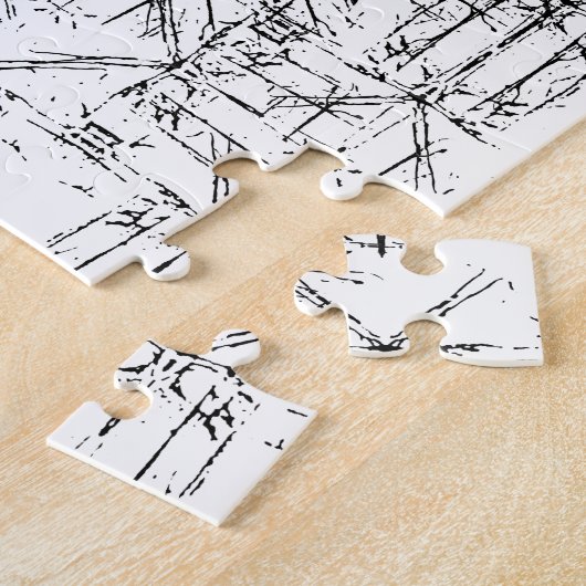 Black Lines Puzzle Legpuzzel (Zijkant)