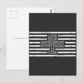 Black Lines Redmed Conspiracy Theory Government Briefkaart (Voorkant / Achterkant)