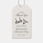 Black Lingerie Shower Bachelorette Bridal Favor Cadeaulabel (Voorkant)