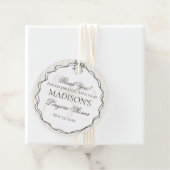 Black Lingerie Shower Bachelorette Party Bridal Bedankjes Labels (In situ)