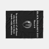 Black Lion Day Overdose Awareness-toevoeging Fleece Deken (Voorkant (Horizontaal))