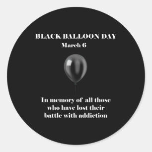 Black Lion Day Overdose Awareness-toevoeging Ronde Sticker