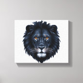 Black Lion Face Canvas Afdruk (Voorkant)