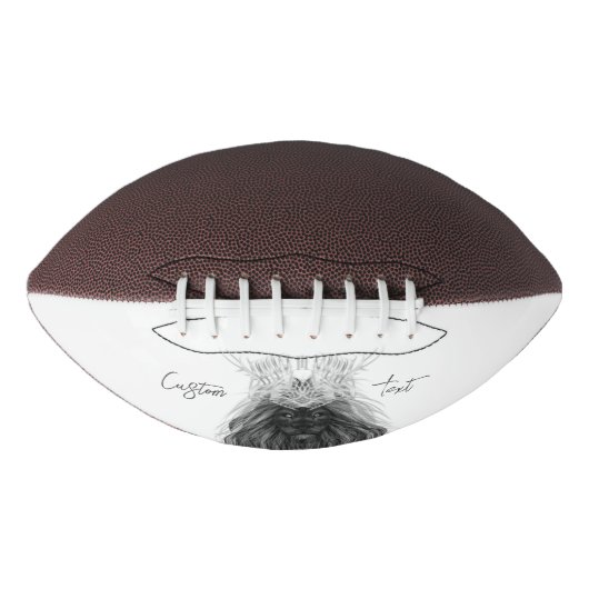 Black Lion met Antlers Crown en Monogram American Football