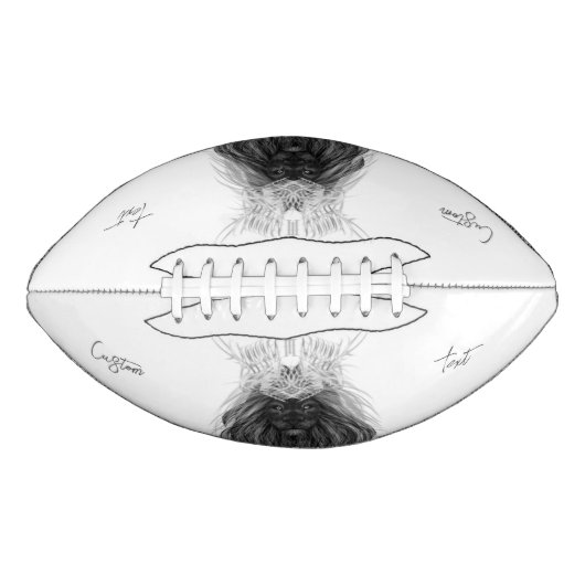 Black Lion met Antlers Crown en Monogram American Football (Voorkant)