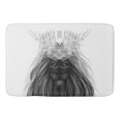Black Lion met Antlers Crown en Monogram Badmat (Voorkant)