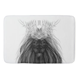 Black Lion met Antlers Crown en Monogram Badmat