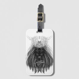 Black Lion met Antlers Crown en Monogram Bagagelabel
