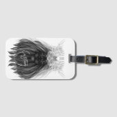Black Lion met Antlers Crown en Monogram Bagagelabel (Voorkant (horizontaal))