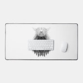Black Lion met Antlers Crown en Monogram Bureaumat (Keyboard & Muis)
