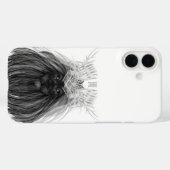 Black Lion met Antlers Crown en Monogram Case-Mate iPhone Case (Achterkant (horizontaal))