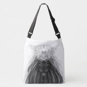 Black Lion met Antlers Crown en Monogram Crossbody Tas (Voorkant)