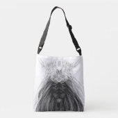 Black Lion met Antlers Crown en Monogram Crossbody Tas (Achterkant)