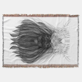 Black Lion met Antlers Crown en Monogram Deken