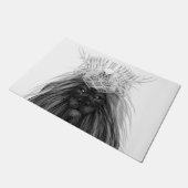 Black Lion met Antlers Crown en Monogram Deurmat (Schuin)