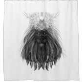Black Lion met Antlers Crown en Monogram Douchegordijn (Voorkant)