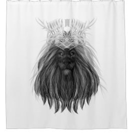Black Lion met Antlers Crown en Monogram Douchegordijn