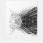 Black Lion met Antlers Crown en Monogram Fleece Deken (Voorkant)