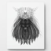 Black Lion met Antlers Crown en Monogram Fotoplaat (Voorkant)